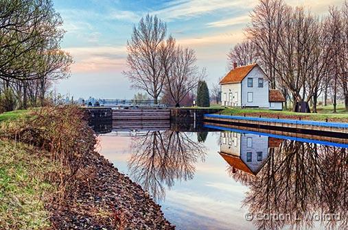 Edmonds Lock At Sunrise_23079.jpg - Photographed along the Rideau Canal Waterway near Smiths Falls, Ontario, Canada.